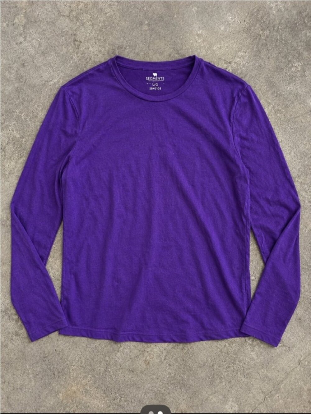 Segments 100% Merino Wool Long Sleeve Shirt Woman Large Purple Base Layer